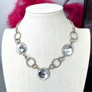 Reflective Sparkling Circle Necklace